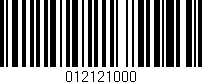 Código de barras (EAN, GTIN, SKU, ISBN): '012121000'