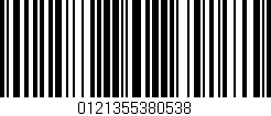 Código de barras (EAN, GTIN, SKU, ISBN): '0121355380538'