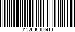 Código de barras (EAN, GTIN, SKU, ISBN): '0122009008419'