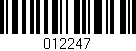 Código de barras (EAN, GTIN, SKU, ISBN): '012247'