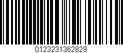 Código de barras (EAN, GTIN, SKU, ISBN): '0123231362829'