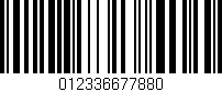 Código de barras (EAN, GTIN, SKU, ISBN): '012336677880'