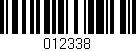 Código de barras (EAN, GTIN, SKU, ISBN): '012338'