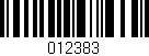 Código de barras (EAN, GTIN, SKU, ISBN): '012383'