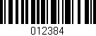 Código de barras (EAN, GTIN, SKU, ISBN): '012384'