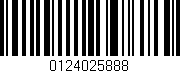 Código de barras (EAN, GTIN, SKU, ISBN): '0124025888'