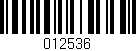 Código de barras (EAN, GTIN, SKU, ISBN): '012536'