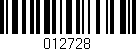Código de barras (EAN, GTIN, SKU, ISBN): '012728'