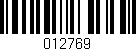 Código de barras (EAN, GTIN, SKU, ISBN): '012769'