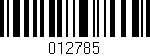 Código de barras (EAN, GTIN, SKU, ISBN): '012785'