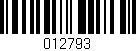 Código de barras (EAN, GTIN, SKU, ISBN): '012793'