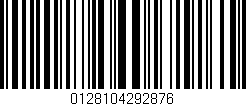 Código de barras (EAN, GTIN, SKU, ISBN): '0128104292876'