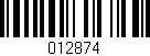 Código de barras (EAN, GTIN, SKU, ISBN): '012874'