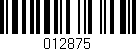 Código de barras (EAN, GTIN, SKU, ISBN): '012875'