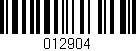 Código de barras (EAN, GTIN, SKU, ISBN): '012904'