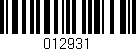 Código de barras (EAN, GTIN, SKU, ISBN): '012931'