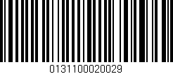 Código de barras (EAN, GTIN, SKU, ISBN): '0131100020029'