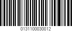 Código de barras (EAN, GTIN, SKU, ISBN): '0131100030012'