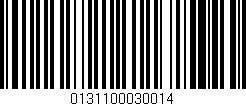 Código de barras (EAN, GTIN, SKU, ISBN): '0131100030014'