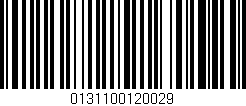 Código de barras (EAN, GTIN, SKU, ISBN): '0131100120029'