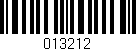 Código de barras (EAN, GTIN, SKU, ISBN): '013212'