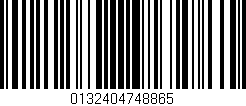 Código de barras (EAN, GTIN, SKU, ISBN): '0132404748865'