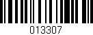 Código de barras (EAN, GTIN, SKU, ISBN): '013307'