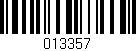 Código de barras (EAN, GTIN, SKU, ISBN): '013357'
