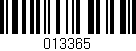 Código de barras (EAN, GTIN, SKU, ISBN): '013365'