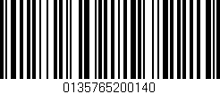 Código de barras (EAN, GTIN, SKU, ISBN): '0135765200140'