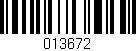 Código de barras (EAN, GTIN, SKU, ISBN): '013672'