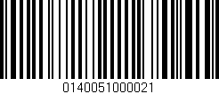 Código de barras (EAN, GTIN, SKU, ISBN): '0140051000021'