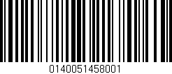 Código de barras (EAN, GTIN, SKU, ISBN): '0140051458001'