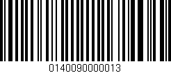 Código de barras (EAN, GTIN, SKU, ISBN): '0140090000013'