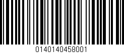 Código de barras (EAN, GTIN, SKU, ISBN): '0140140458001'