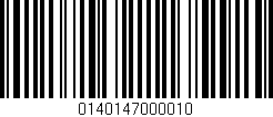 Código de barras (EAN, GTIN, SKU, ISBN): '0140147000010'