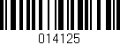 Código de barras (EAN, GTIN, SKU, ISBN): '014125'