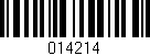 Código de barras (EAN, GTIN, SKU, ISBN): '014214'