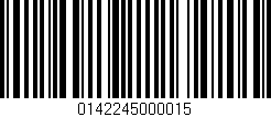 Código de barras (EAN, GTIN, SKU, ISBN): '0142245000015'