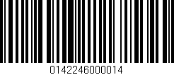 Código de barras (EAN, GTIN, SKU, ISBN): '0142246000014'