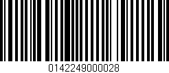 Código de barras (EAN, GTIN, SKU, ISBN): '0142249000028'