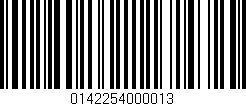 Código de barras (EAN, GTIN, SKU, ISBN): '0142254000013'