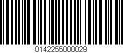 Código de barras (EAN, GTIN, SKU, ISBN): '0142255000029'