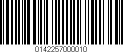 Código de barras (EAN, GTIN, SKU, ISBN): '0142257000010'