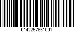 Código de barras (EAN, GTIN, SKU, ISBN): '0142257651001'