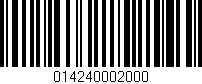Código de barras (EAN, GTIN, SKU, ISBN): '014240002000'