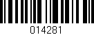 Código de barras (EAN, GTIN, SKU, ISBN): '014281'