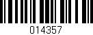 Código de barras (EAN, GTIN, SKU, ISBN): '014357'
