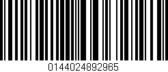 Código de barras (EAN, GTIN, SKU, ISBN): '0144024892965'