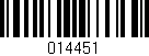 Código de barras (EAN, GTIN, SKU, ISBN): '014451'